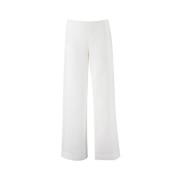 Wide Trousers Ermanno Scervino , White , Dames