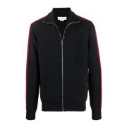 Zwarte Logo Sweatshirt met Rits voor Heren Alexander McQueen , Black ,...