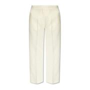 Plooivoorkant broek Fabiana Filippi , Beige , Dames