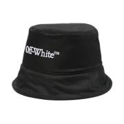 Zwart en wit Bookish Bucket Hat Off White , Black , Heren