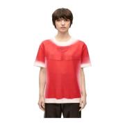 Blurred Katoenen Jersey T-Shirt Loewe , Red , Dames