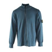 Heren Katoenen Vest Stone Island , Blue , Heren