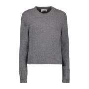 Cashmere Trui met Ronde Hals Ami Paris , Gray , Dames