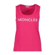 Logo Mouwloos Shirt Moncler , Pink , Dames