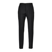 Cigarette Cut Wollen Broek Ami Paris , Black , Heren