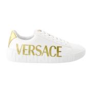 Greca Logo Sneakers Versace , White , Heren