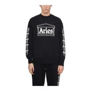 Klassieke Crewneck Sweatshirt Aries , Black , Heren