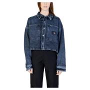 Oversized Crop Jack voor Dames Calvin Klein Jeans , Blue , Dames