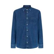 Denim Overhemd - Uc336R Ds0259U HB9 Dondup , Blue , Heren