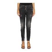 Cool Girl Katoenen Jeans Dsquared2 , Black , Dames