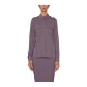 Viscose Overhemd Elisabetta Franchi , Purple , Dames