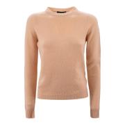 Cashmere Ribgebreide Sweaters Fabiana Filippi , Beige , Dames