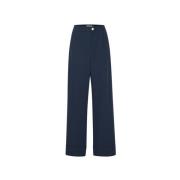 Stijlvolle Flared Broek Ichi , Blue , Dames