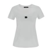 Katoenen Logo T-Shirt Dolce & Gabbana , White , Dames