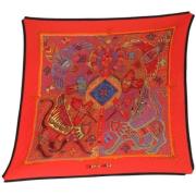 Pre-owned Silk scarves Hermès Vintage , Red , Dames