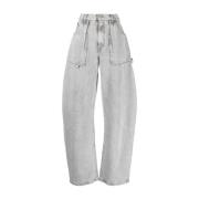 Lichtgrijze Effie Jeans The Attico , Gray , Dames