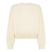 Ecru Boxy Fit Sweatshirt Philippe Model , White , Dames