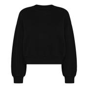 Zwart Jersey Crew Neck Sweatshirt Philippe Model , Black , Dames