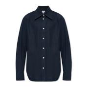 Katoenen shirt Bottega Veneta , Blue , Heren