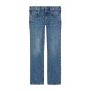 Blauwe Denim Straight Leg Jeans Gucci , Blue , Dames