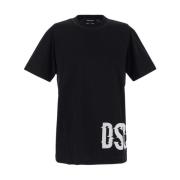 Bedrukt T-Shirt van katoen Dsquared2 , Black , Heren