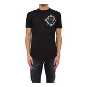 Zwart Ronde Hals T-Shirt Philipp Plein , Black , Heren
