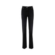 Zwarte Denim Jeans - Klassiek Model Versace , Black , Dames