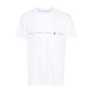 Witte T-shirts en Polos Calvin Klein Jeans , White , Heren