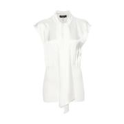 Witte Katoenen Panelen Blouse Fabiana Filippi , White , Dames