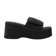 Gewatteerde nylon sandalen Courrèges , Black , Dames