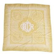 Pre-owned Silk scarves Dior Vintage , Yellow , Dames