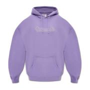 Hoodie met logo Vetements , Purple , Dames