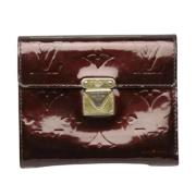 Pre-owned Leather wallets Louis Vuitton Vintage , Red , Dames