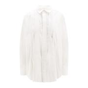 Oversized Shirt met Plooien Sacai , White , Dames