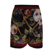 Zijden Shorts met zijzakken Dolce & Gabbana , Multicolor , Dames