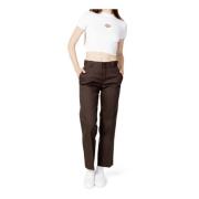 Wide Trousers Dickies , Brown , Dames