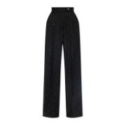 Geplooide broek met monogram Dolce & Gabbana , Black , Dames