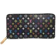 Pre-owned Canvas wallets Louis Vuitton Vintage , Black , Dames