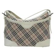 Pre-owned Canvas shoulder-bags Burberry Vintage , White , Dames