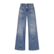 Wijde Denim Jeans voor Vrouwen Diesel , Blue , Dames
