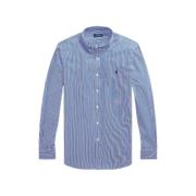 Gestreept Blauw/Wit Overhemd - Iconisch Logo Ralph Lauren , Blue , Her...