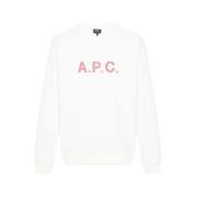 Zachte Weft Fleece Sweatshirt A.p.c. , White , Heren