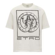 Bedrukte T-shirt Collectie Etro , White , Heren