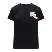 Logo Biologisch Katoenen T-Shirt Karl Lagerfeld , Black , Dames