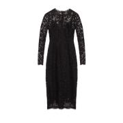 Bloemmotief kanten jurk Dolce & Gabbana , Black , Dames
