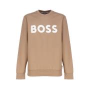 Crewneck Sweatshirt Hugo Boss , Beige , Heren