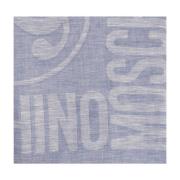 Sjaal met logo Moschino , Blue , Dames