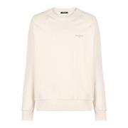 Katoenen bedrukte logo-sweatshirt Balmain , Beige , Heren