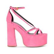 Cam suède platform sandalen Balmain , Pink , Dames
