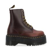 Bruin Leren Anfibio Pascal Max Laarzen Dr. Martens , Brown , Dames